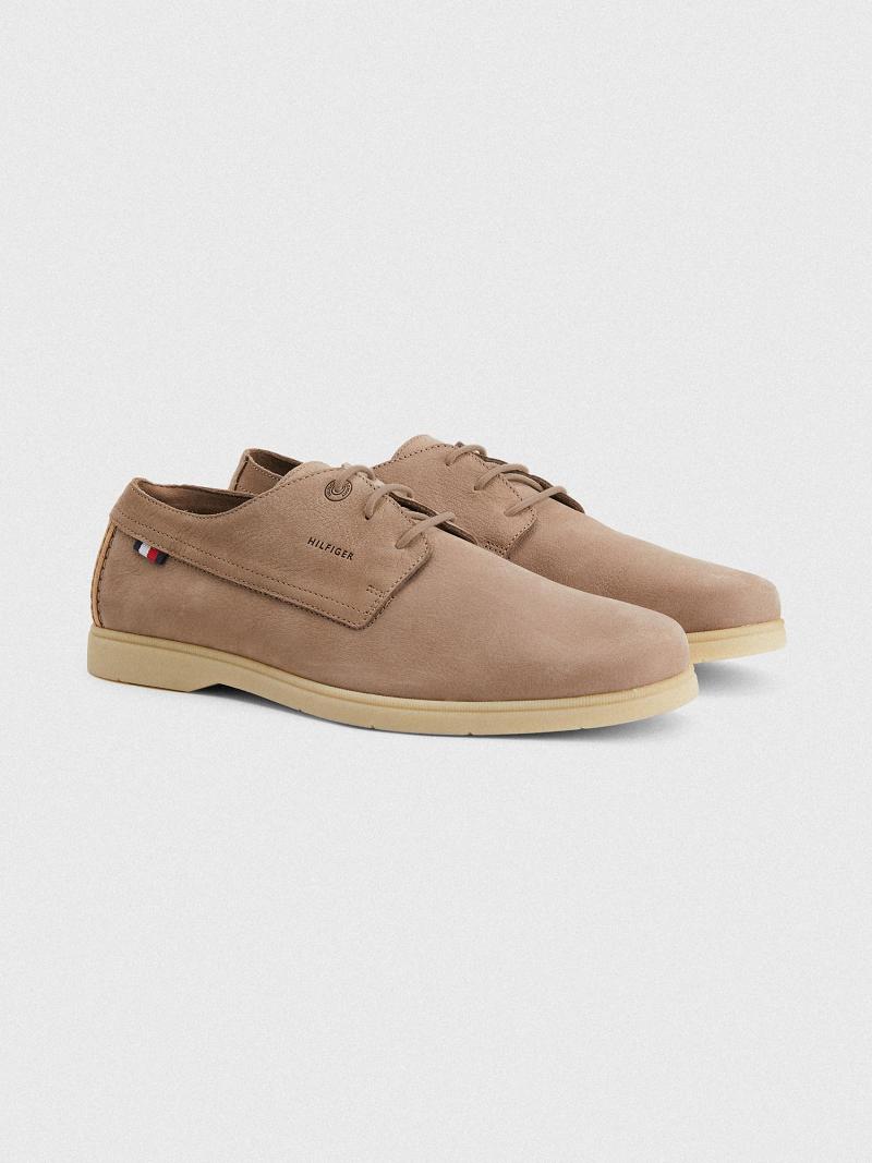 Férfi Tommy Hilfiger Velúr derby Sneaker Barna | HU 1417DFM